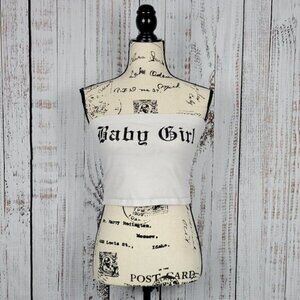 Forever 21 White Medium Baby Girl Summer Chic Strapless Crop Top Tube Top